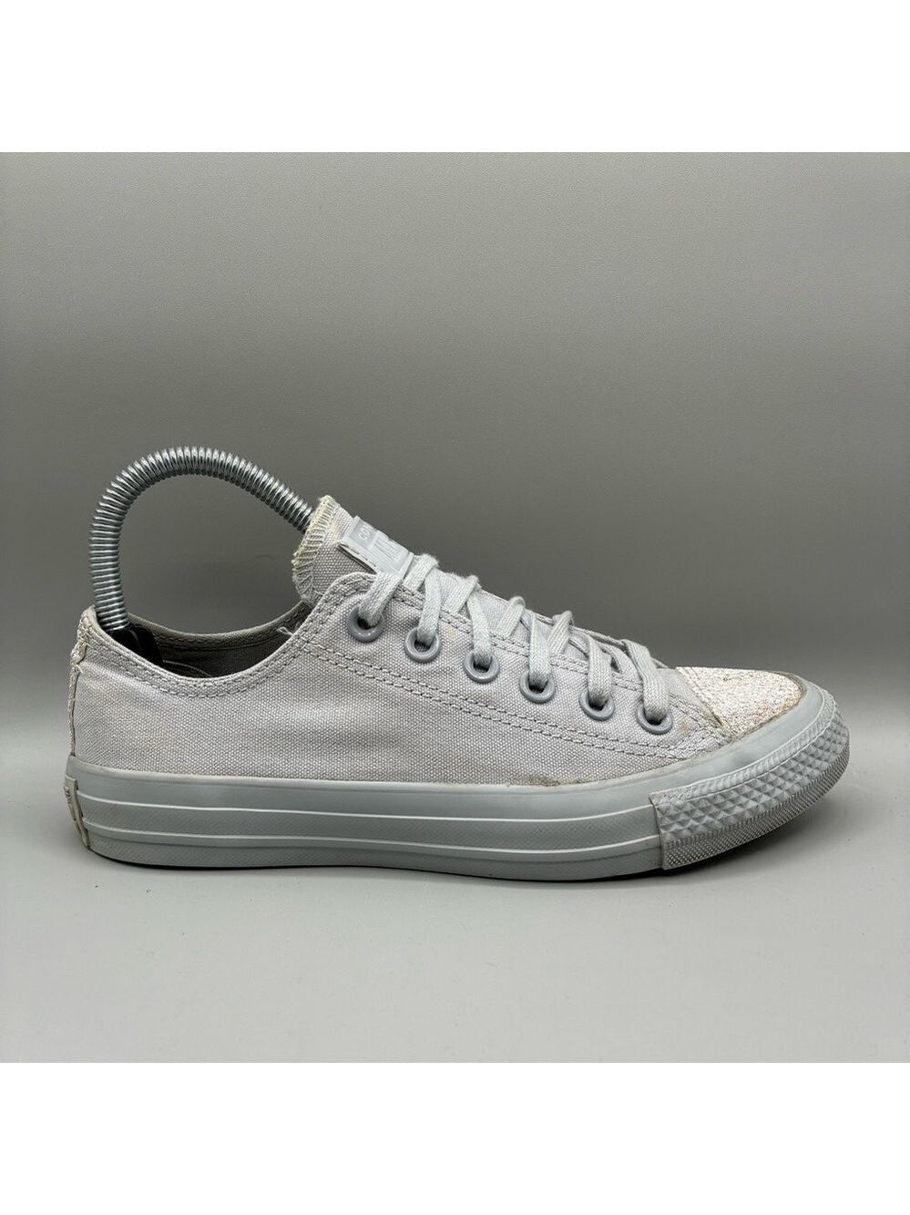 Converse Chuck Taylor All Star Low Ox Women’s 6.5 Gray Stone Glitter Toe 563467F